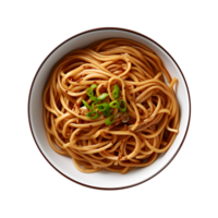 AI generated Yaki Soba with No Background, Perfect for Flexible Asian Culinary Incorporation png