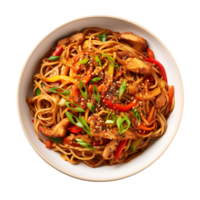 AI generated Isolated Savory Yaki Soba, Enhancing the Visual Appeal of Graphic Elements png