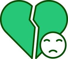 Broken Heart Vector Icon