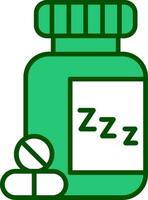 dormido pastillas vector icono