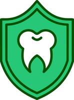 icono de vector de protección dental