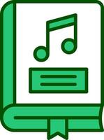 icono de vector de libro de música