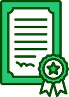 icono de vector de certificado