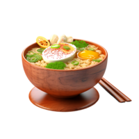 ai gerado Vejo através ramen tigela, encorajando artístico composições e único culinária gráficos png