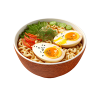 AI generated Ramen Bowl Clipping Path for Precision in Detailing and Customization png