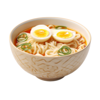 AI generated Clear Background Japanese Noodle Dish, Ideal for Diverse Culinary Design Contexts png