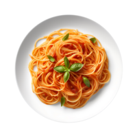 ai gegenereerd Doorzichtig besnoeiing spaghetti beeld voor professioneel culinaire grafiek png