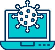 icono de vector de ataque de virus