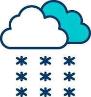 Snowfall Vector Icon