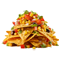 AI generated Clear Background Mexican Salad, Ideal for Varied Culinary Design Contexts png