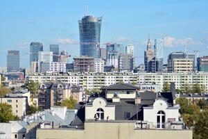 View of modern skyscrapers in the city center. photo