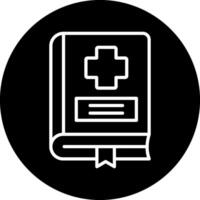 icono de vector de libro médico