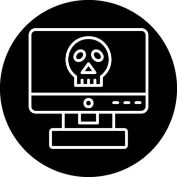 icono de vector de piratería informática