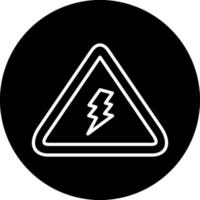 Electrical Danger Sign Vector Icon