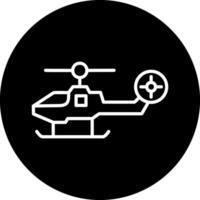 Fighter Helicopter Vector Icon