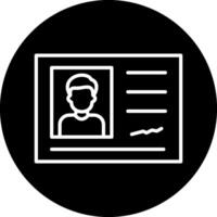 icono de vector de tarjeta de identificación