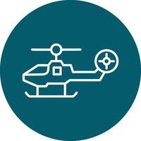 Fighter Helicopter Vector Icon