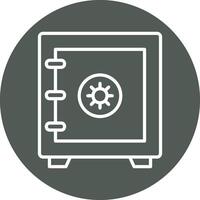 icono de vector de caja fuerte