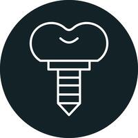 Dental Implant Vector Icon