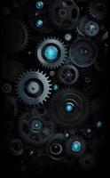 AI generated Abstract background with gears in the style of steampunk photo