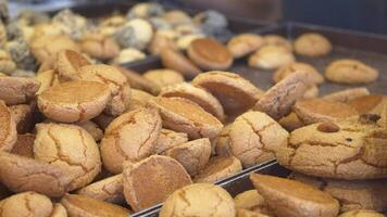 mezcla de dulce galletas a panadería video