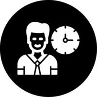 icono de vector de tiempo de trabajo