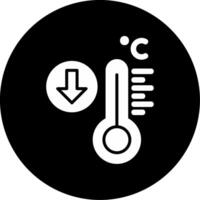 icono de vector de baja temperatura