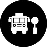 icono de vector de parada de autobús