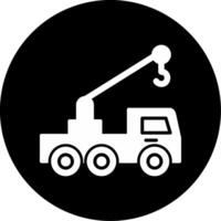 Lifting Crane Truck Vector Icon