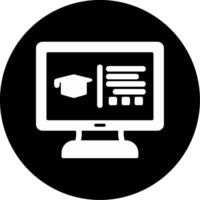 icono de vector de educación en línea