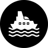 icono de vector de barco