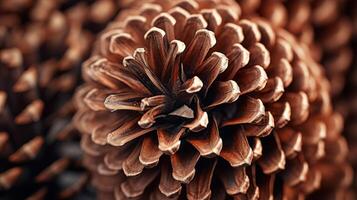 AI generated Extreme hyper zoom showcasing the texture of a pinecone photo