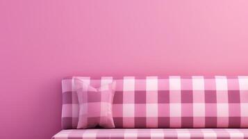 AI generated A buffalo checkered pink background for a cozy atmosphere photo