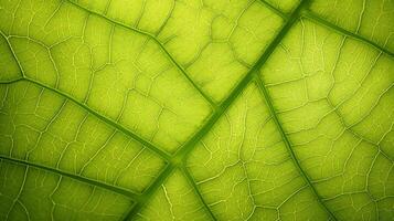 AI generated Abstract hyper zoom revealing the texture of a leaf's surface photo