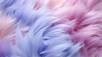 AI generated Artistic composition of abstract fur in pastel hues photo