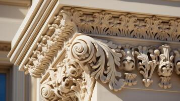 AI generated Architectural ornamentation with fine craftsmanship photo