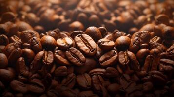 AI generated Coffee cup surrounded by beans photo
