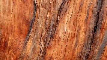 AI generated Abstract hyper zoom revealing the texture of tree bark photo