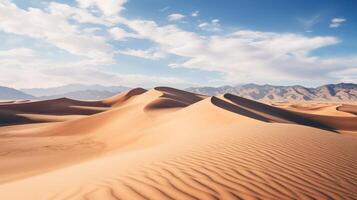 AI generated Captivating desert landscapes with rolling sand dunes photo