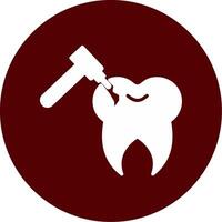 Tooth Drilling Vector Icon