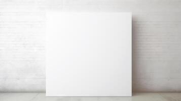 AI generated Blank white canvas for digital artwork photo