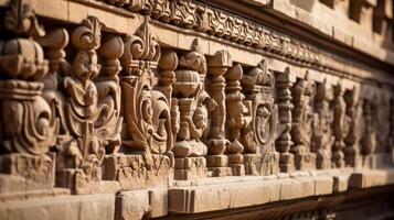 AI generated Architectural elements with intricate carvings photo