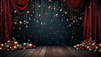 AI generated Sophisticated holiday backdrop suitable for corporate designs photo