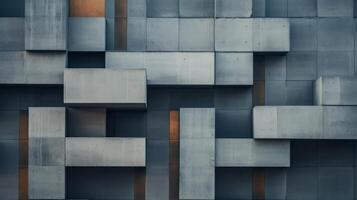 AI generated An abstract composition of brutalist architectural patterns photo