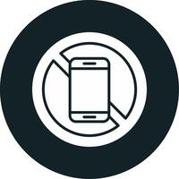 No Mobile Phone Vector Icon