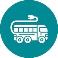 Electric Bus Vector Icon