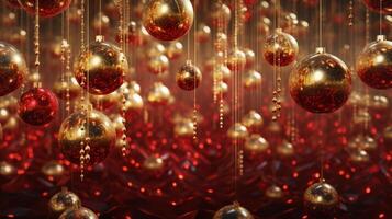 AI generated Magic of christmas through enchanting ornament photo