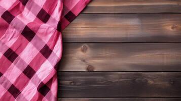 AI generated A buffalo plaid pink background for a rustic theme photo