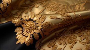 AI generated Intricately designed gold pattern with a touch of opulence photo