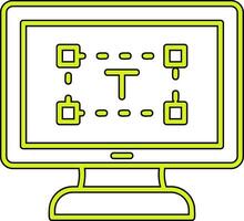 computadora texto editor vector icono